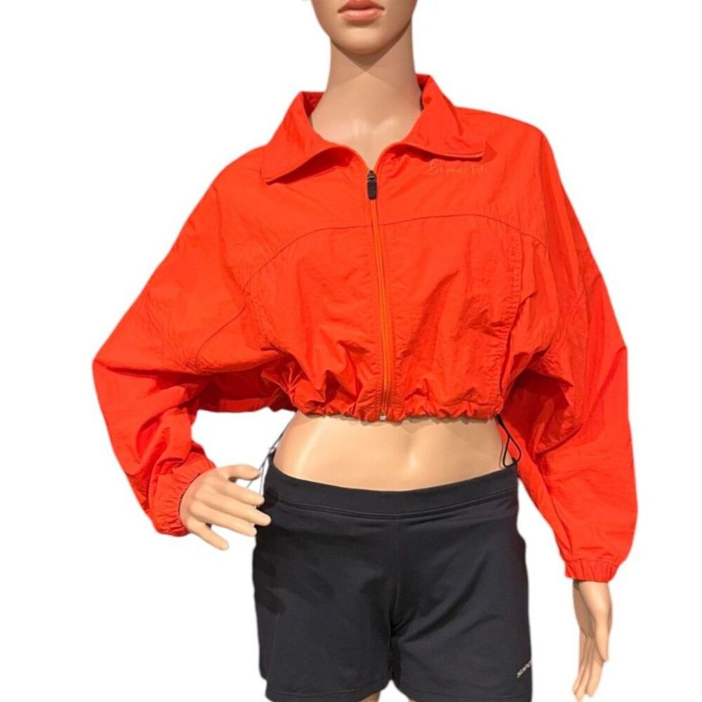 EMMA FIT Moda Fitness Orange Cropped Jacket Sz S
